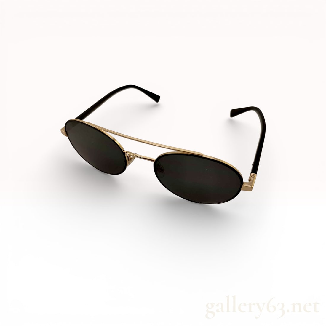Dolce & Gabbana DG2245 Oval Black Lens Gold-Tone Sunglasses with case (1 of 8)