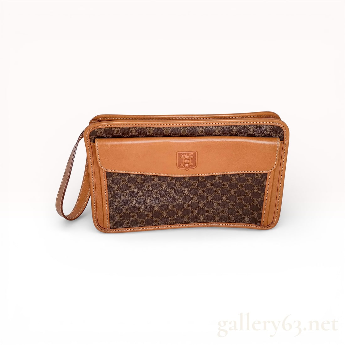 Vintage Celine Leather Clutch Bag with Handle (1 of 10)