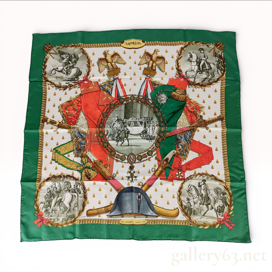 Vintage Hermès "Napoleon" silk scarf 90cm (1 of 10)