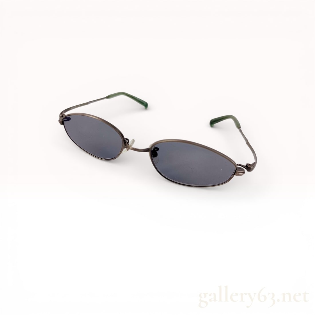 999.9 Four Nines Titanium Oval Sunglasses with Dark Lenses and Slim Metal Frame S-501T (1 of 10)