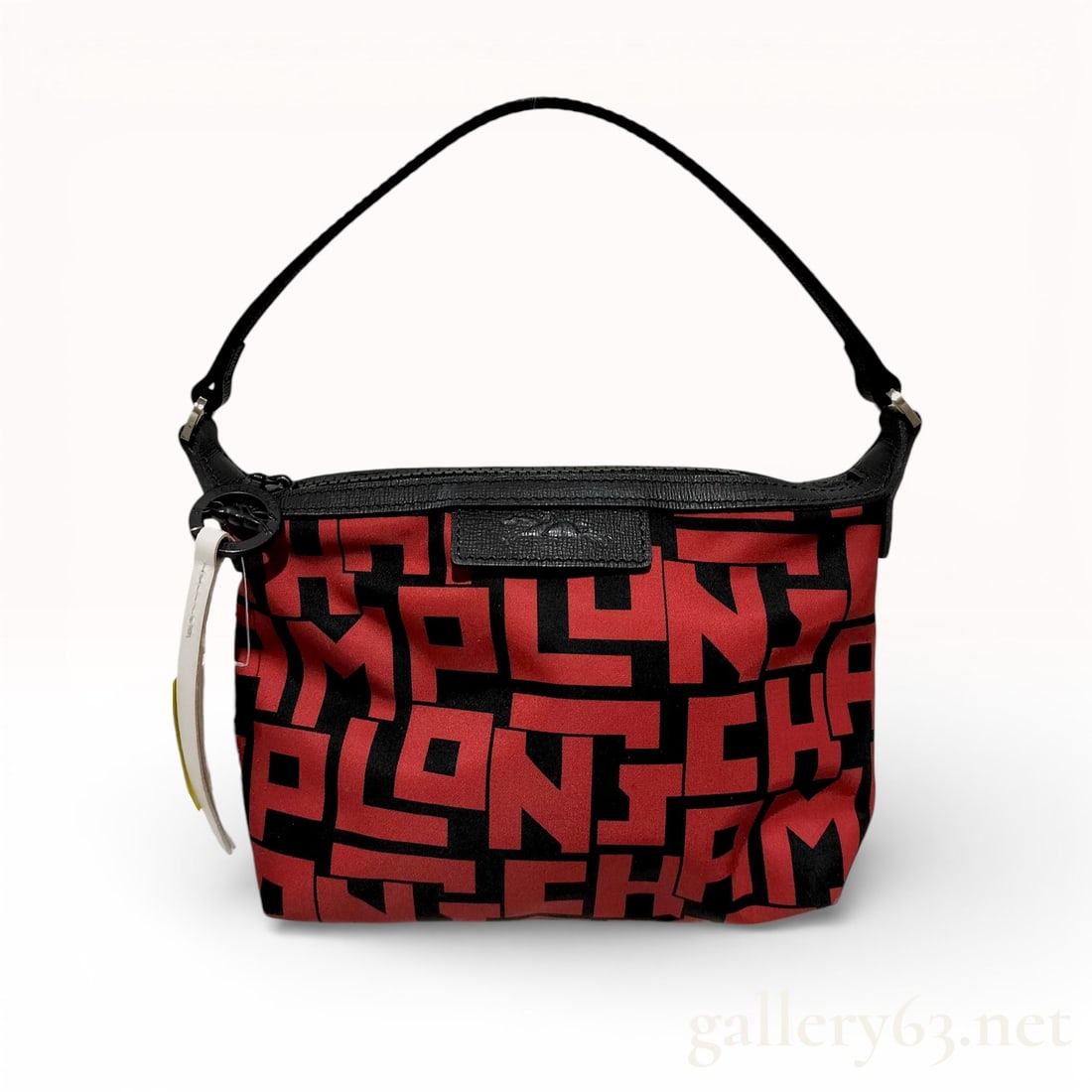 Longchamp Le Pliage LGP Nylon Top Handle Pouch in Red and Black (1 of 10)