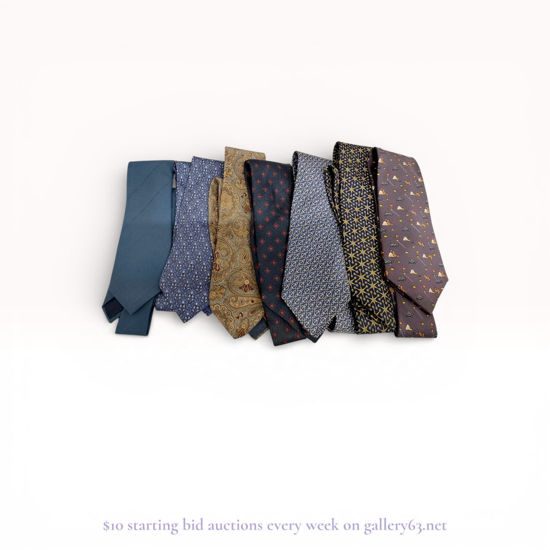 Herm?¨s and Chanel Collection of Men's Silk Neckties in Various Patterns (1 of 6)