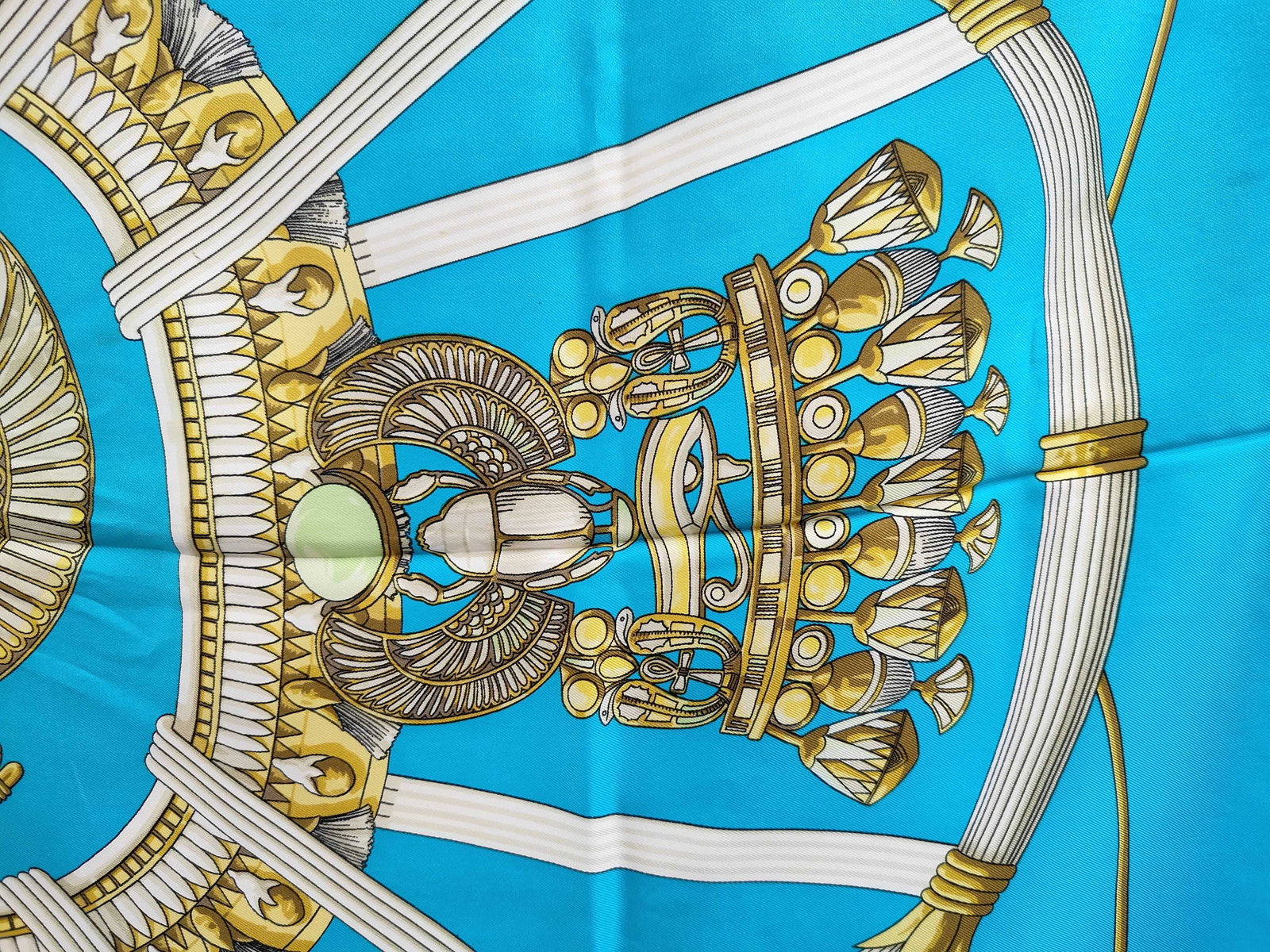 Herm?¨s Silk Carr?© 90 Scarf, Egypte Pattern - 6