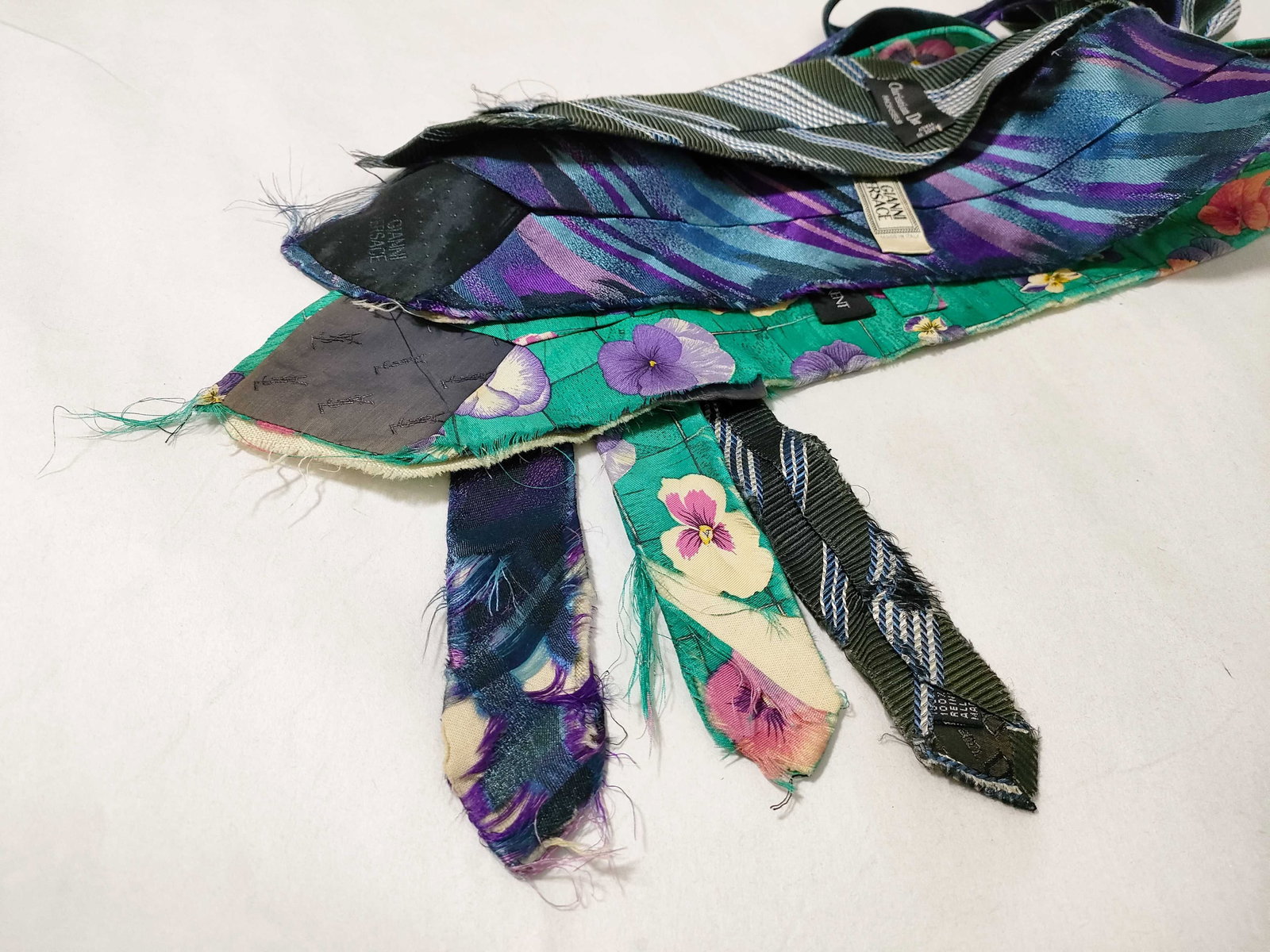 Mixed Designer Silk Necktie Lot, YSL, Versace, Dior, and Others - 5