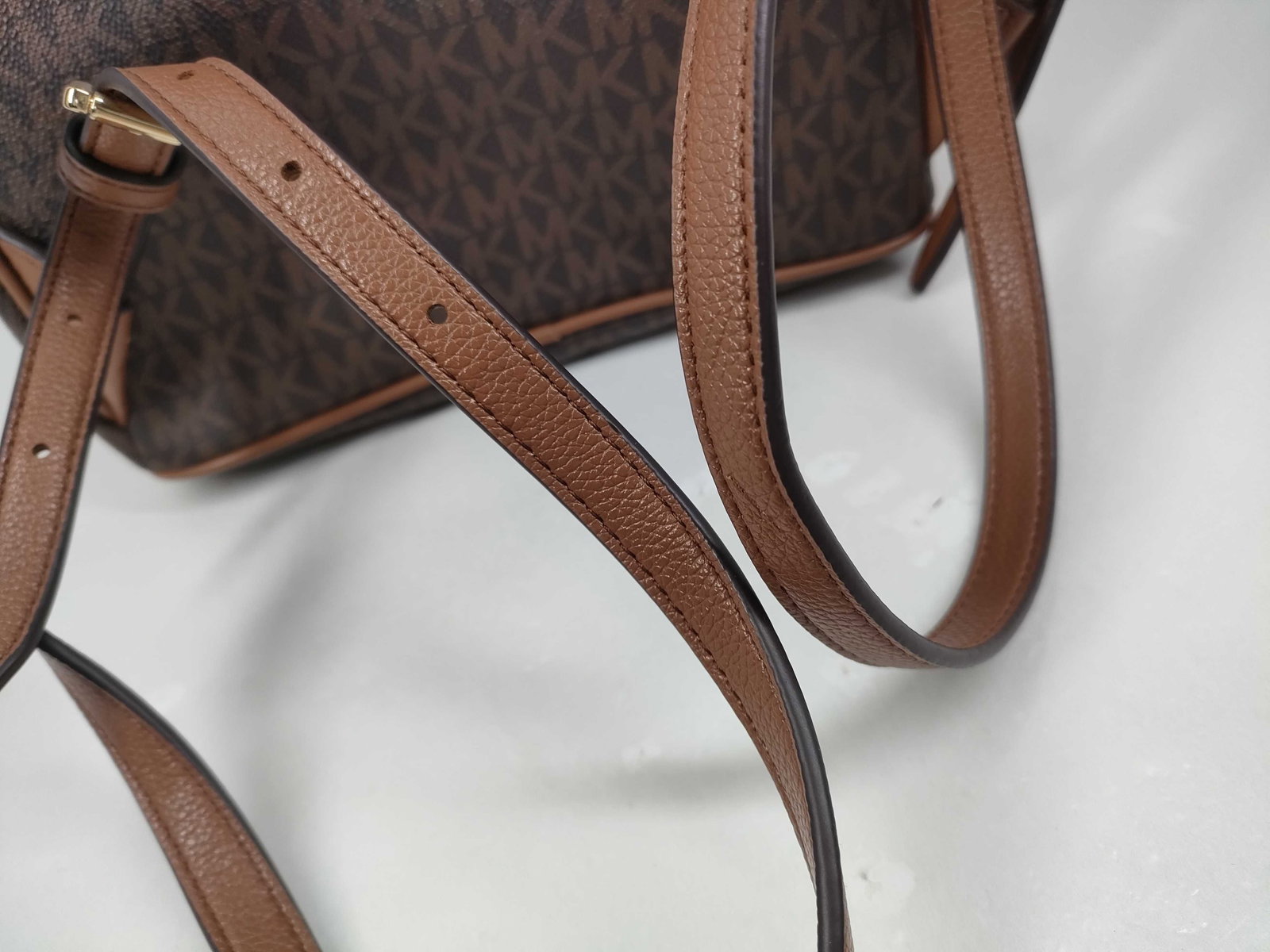 Michael Kors Rhea Medium Logo Backpack Coated Canvas Brown/Acorn - 6