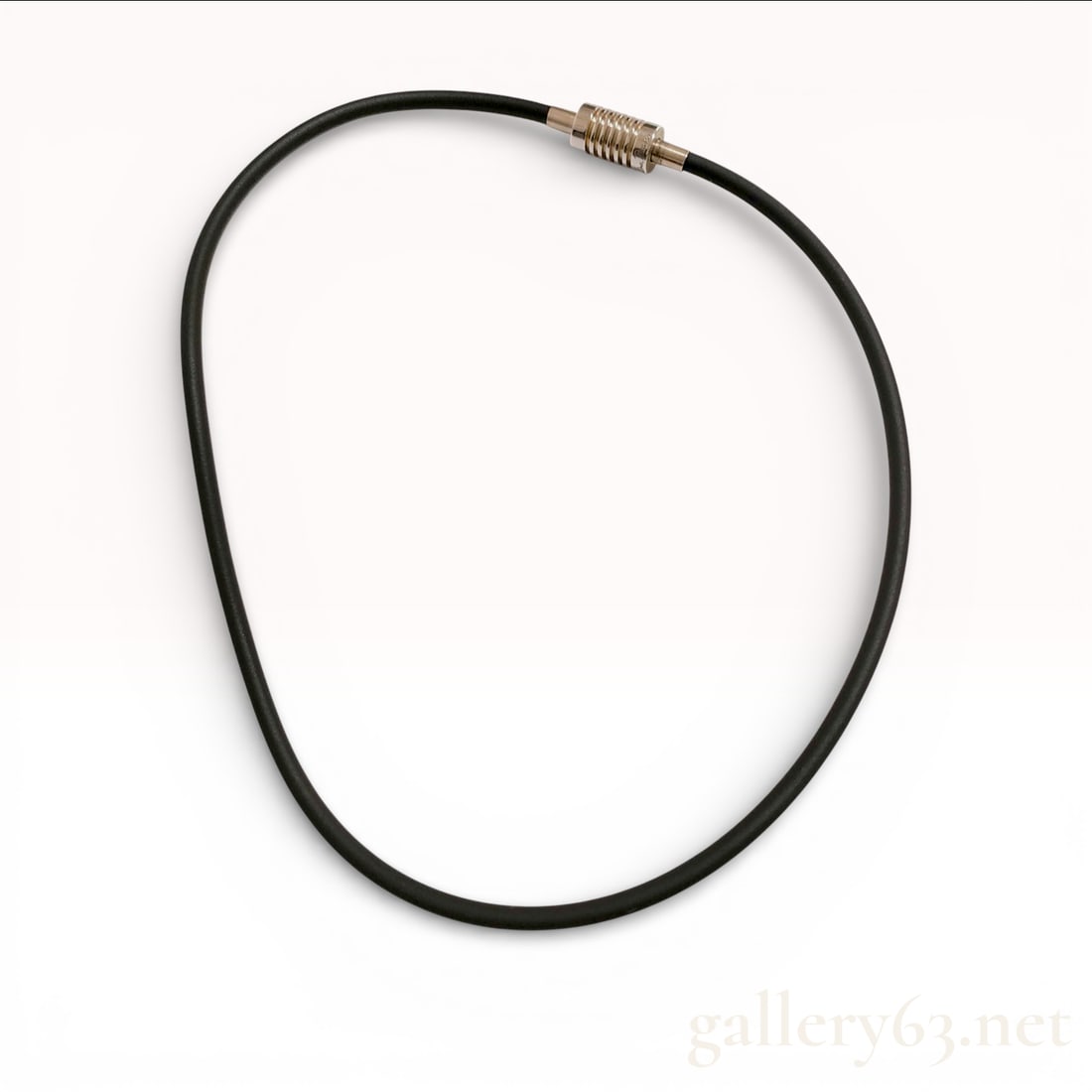 Sterling Silver Rubber Cord Necklace Paloma Picasso Groove Clasp (1 of 10)