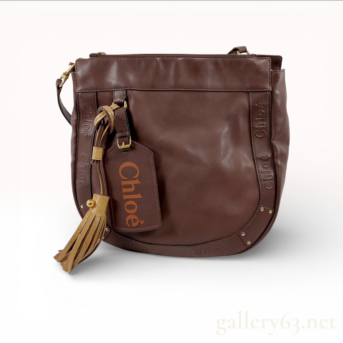 Chlo?© Eden Calfskin Leather Shoulder Bag, Chocolate Brown (1 of 10)