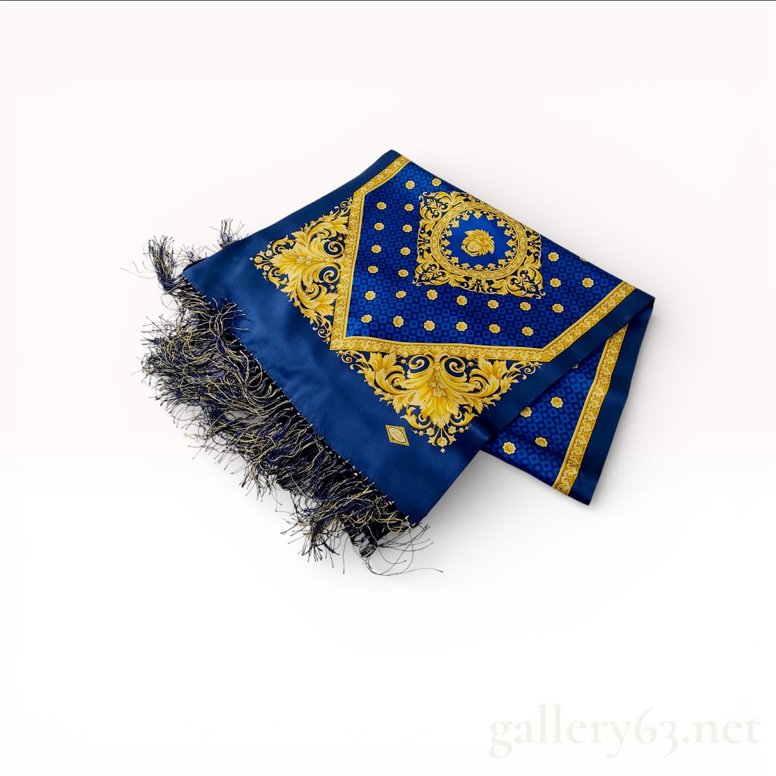 Atelier Versace Reversible Scarf, Baroque Silk and Wool (1 of 7)