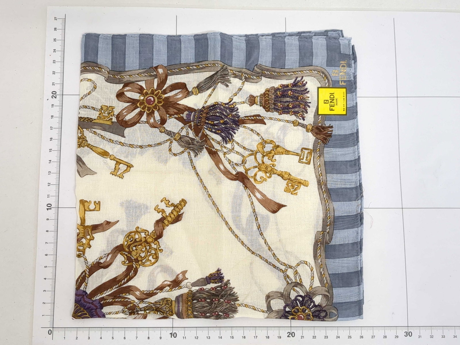 Fendi and Celine Designer Cotton Handkerchief and Pocket Square Collection - 3