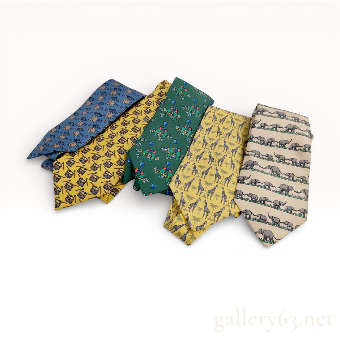 Herm?¨s Paris Silk Neckties, Animal and Object Motifs / 100% Silk Twill (1 of 6)