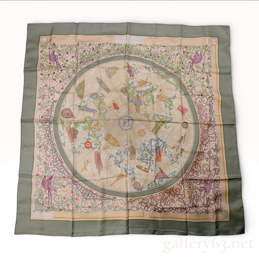 Herm?¨s Silk Scarf, 'www.hermes.com' Tout un Monde Silk Twill (1 of 8)