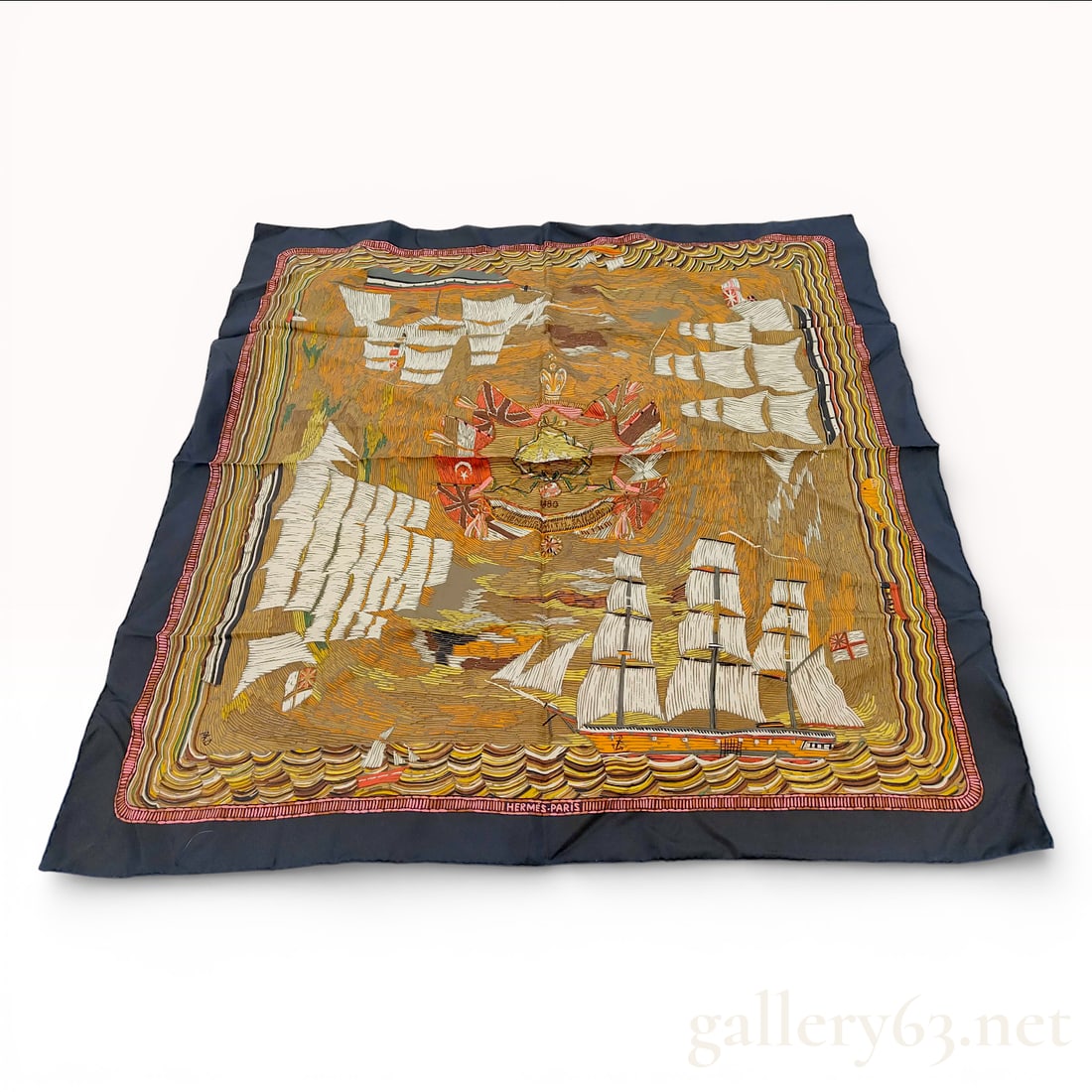 Hermes Square Scarf, Henry F. Smith Sailor Silk (1 of 10)