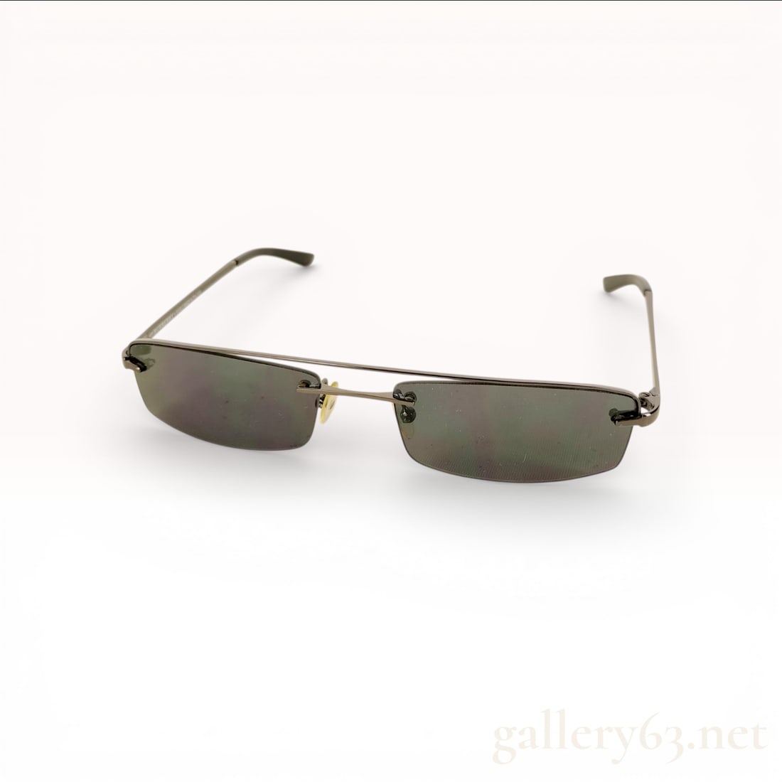 Burberry Rimless Gunmetal Rectangular Sunglasses (1 of 9)