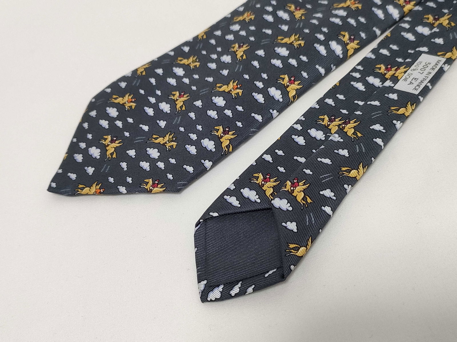 Hermes Silk Necktie Pegasus Pattern - 3