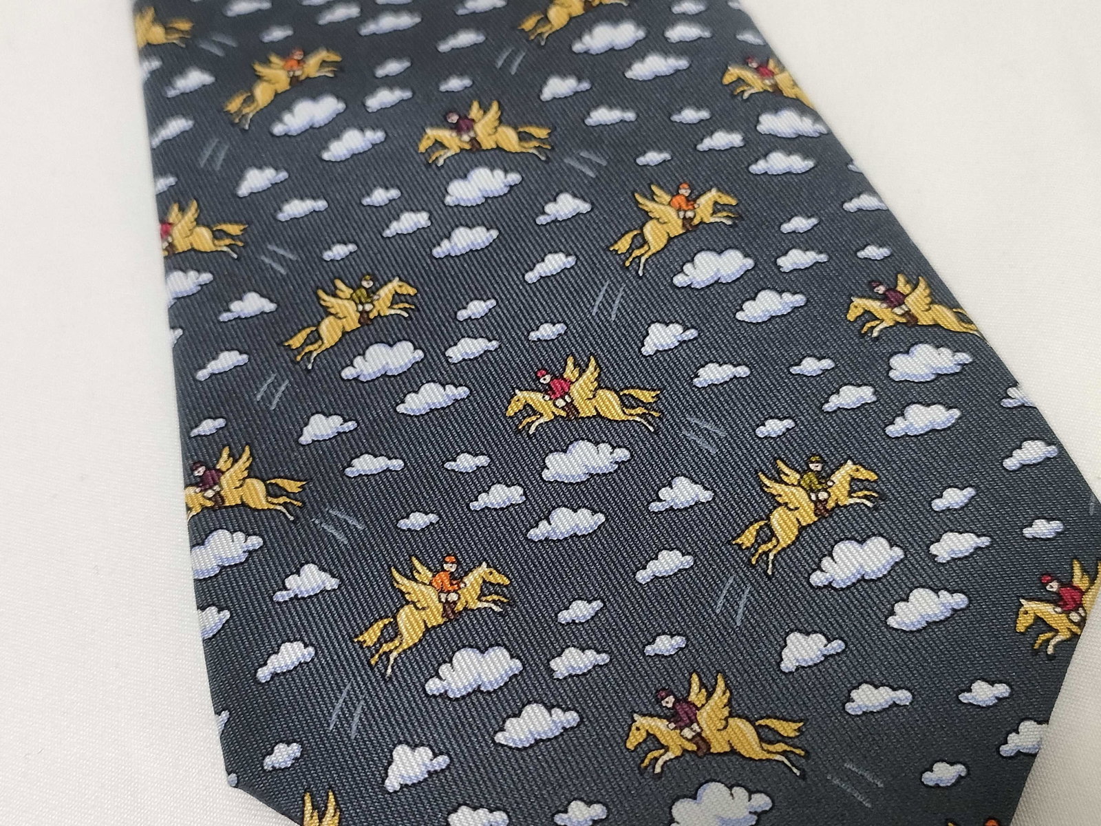 Hermes Silk Necktie Pegasus Pattern - 9