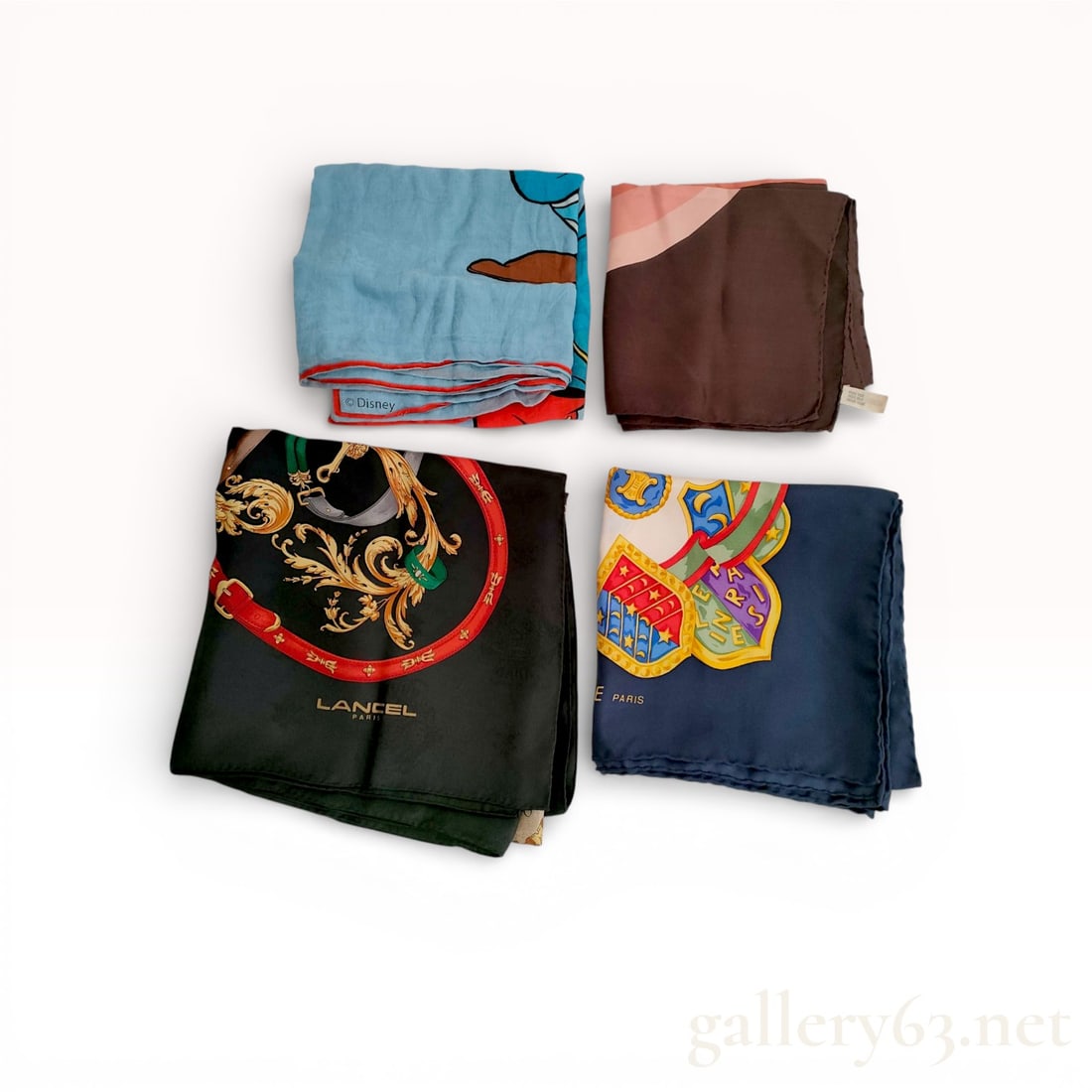 Collection of Designer and Collectible Silk Scarves including Celine and Lancel Paris (1 of 10)