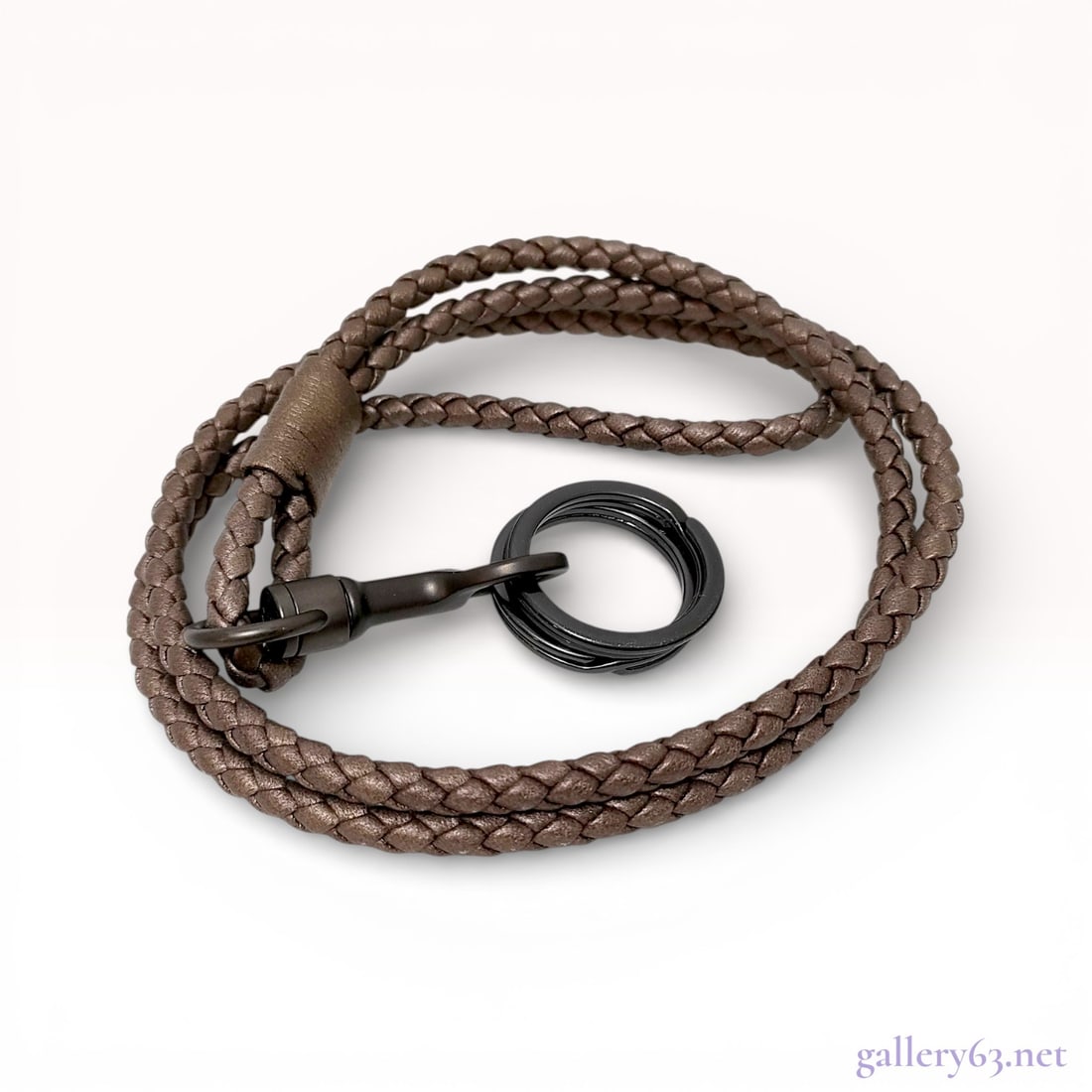 Bottega Veneta Intrecciato Braided Leather Lanyard Key Strap with Box (1 of 6)