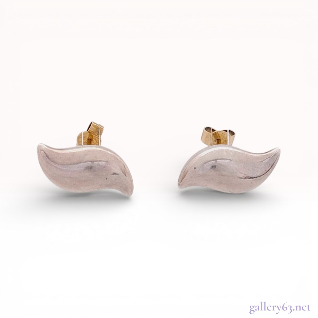 Sterling Silver Stud Earrings, Tiffany & Co. Elsa Peretti Flame Design (1 of 10)