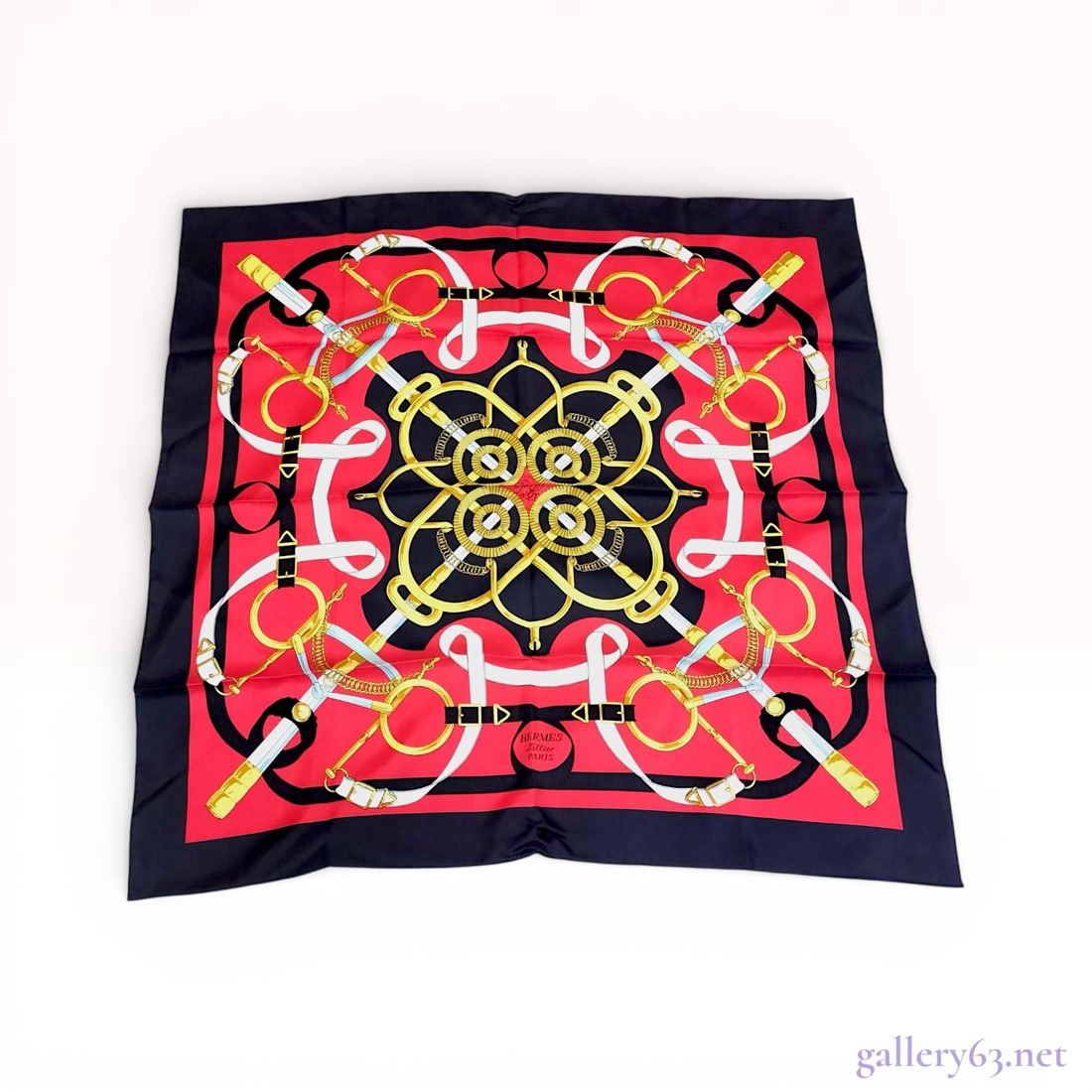 Hermes Silk Scarf in Eperon d'Or Pattern (1 of 10)