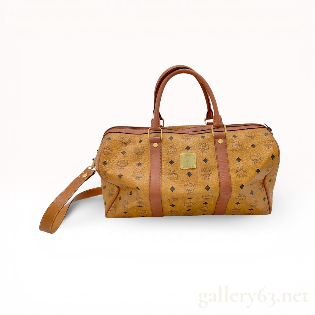 MCM Michael Cromer Golf Collection Boston Duffle Bag, Visetos Canvas, Cognac (1 of 10)