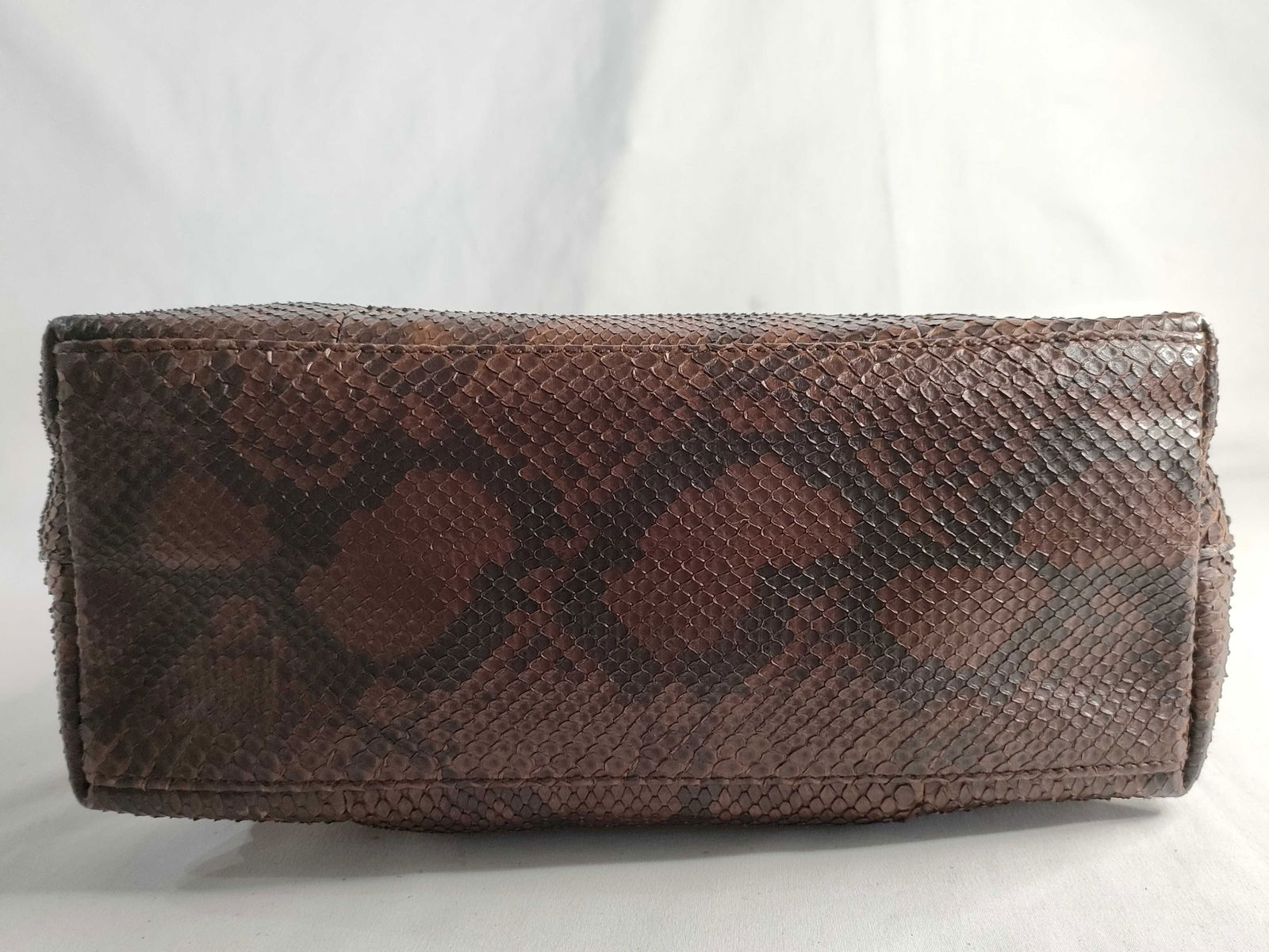 Gucci Large Bamboo Handle Hobo Bag in Brown Python - 7