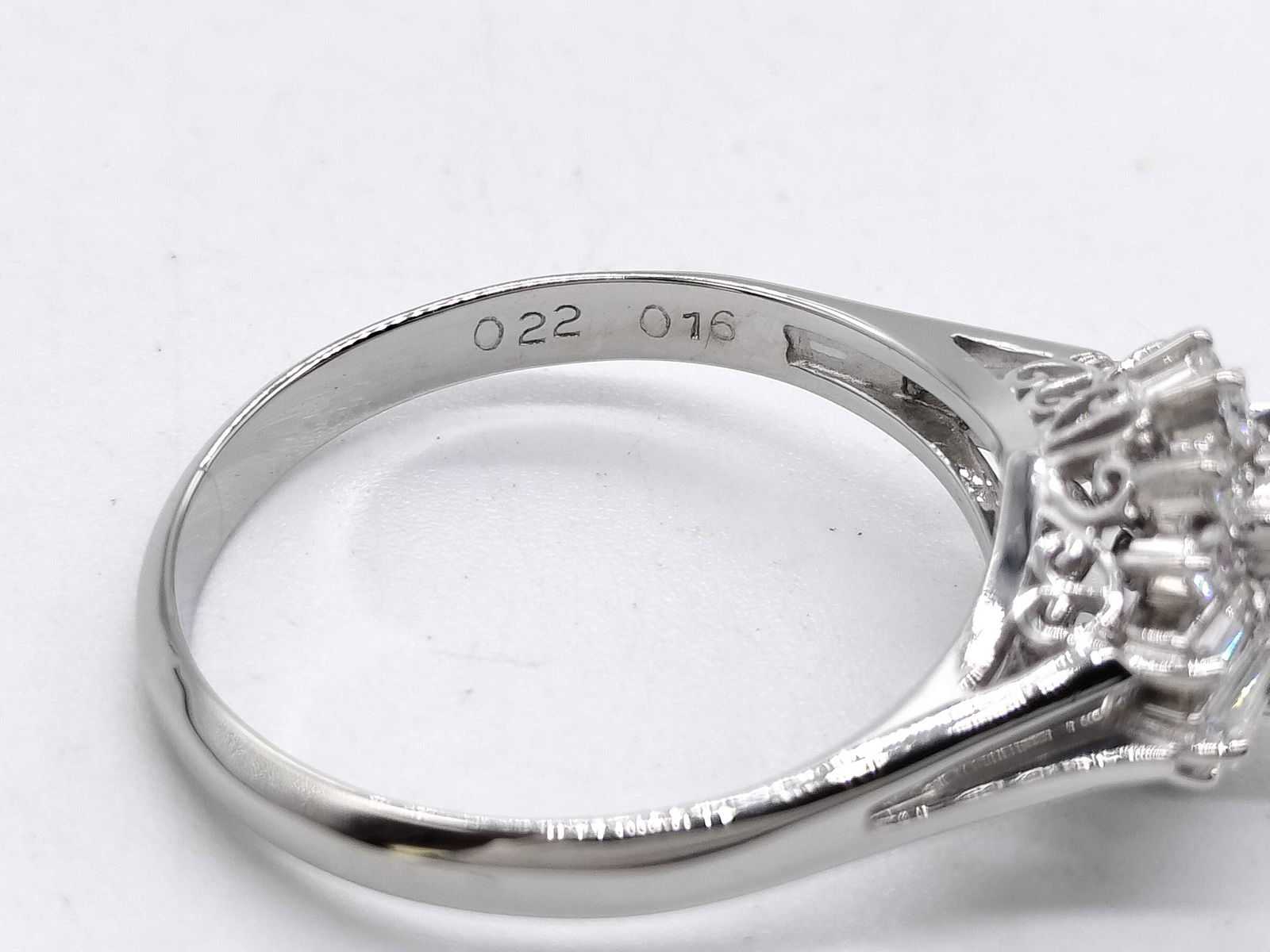 Platinum, Ruby, and Diamond Cocktail Ring size 7.5 - 8