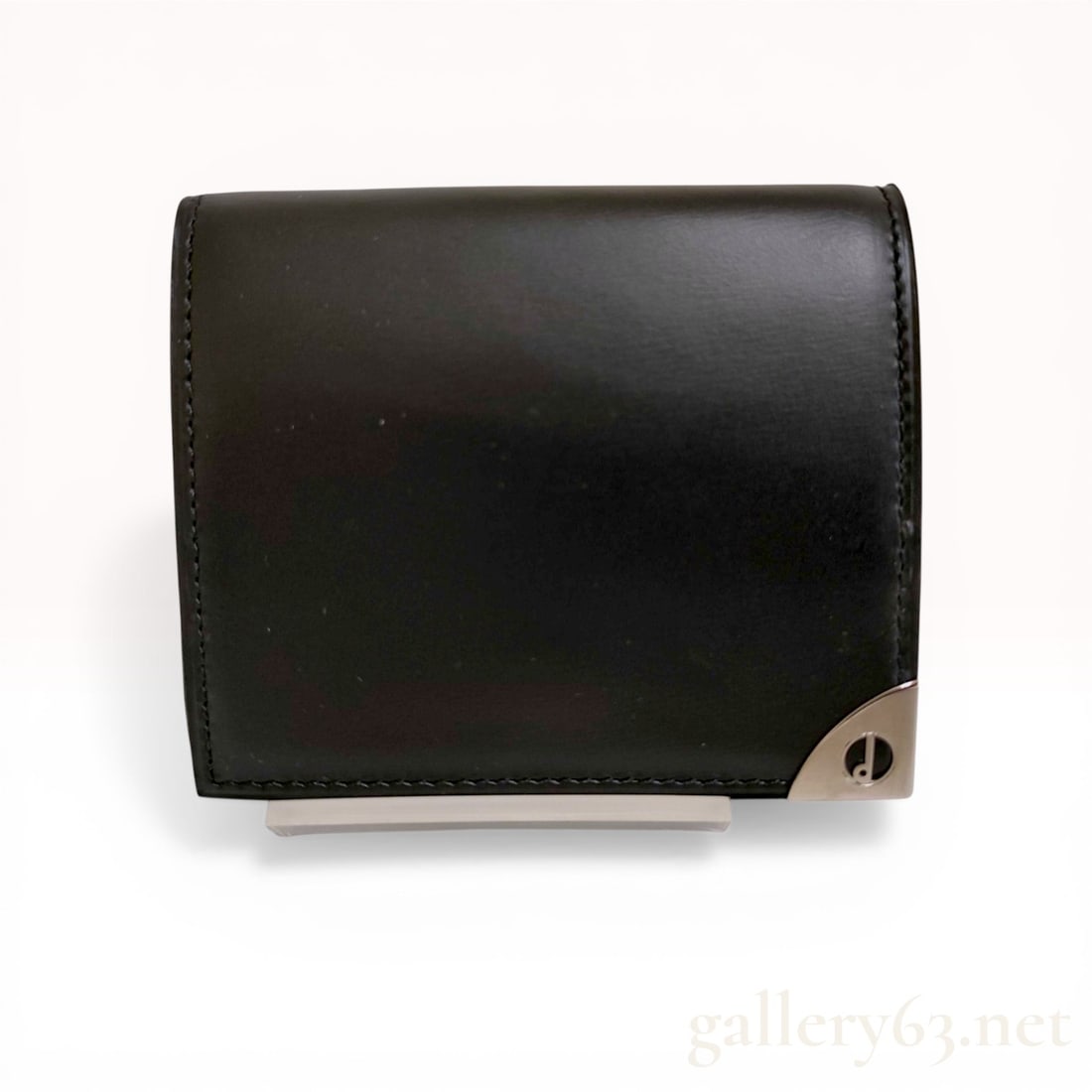 Alfred Dunhill Black Calfskin Square Coin Purse WN8000A (1 of 8)