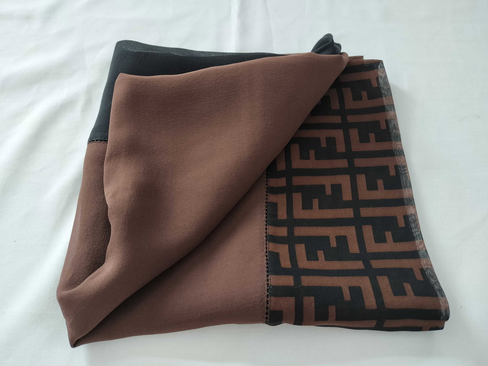 Fendi Zucca Pattern Square Scarf - 10