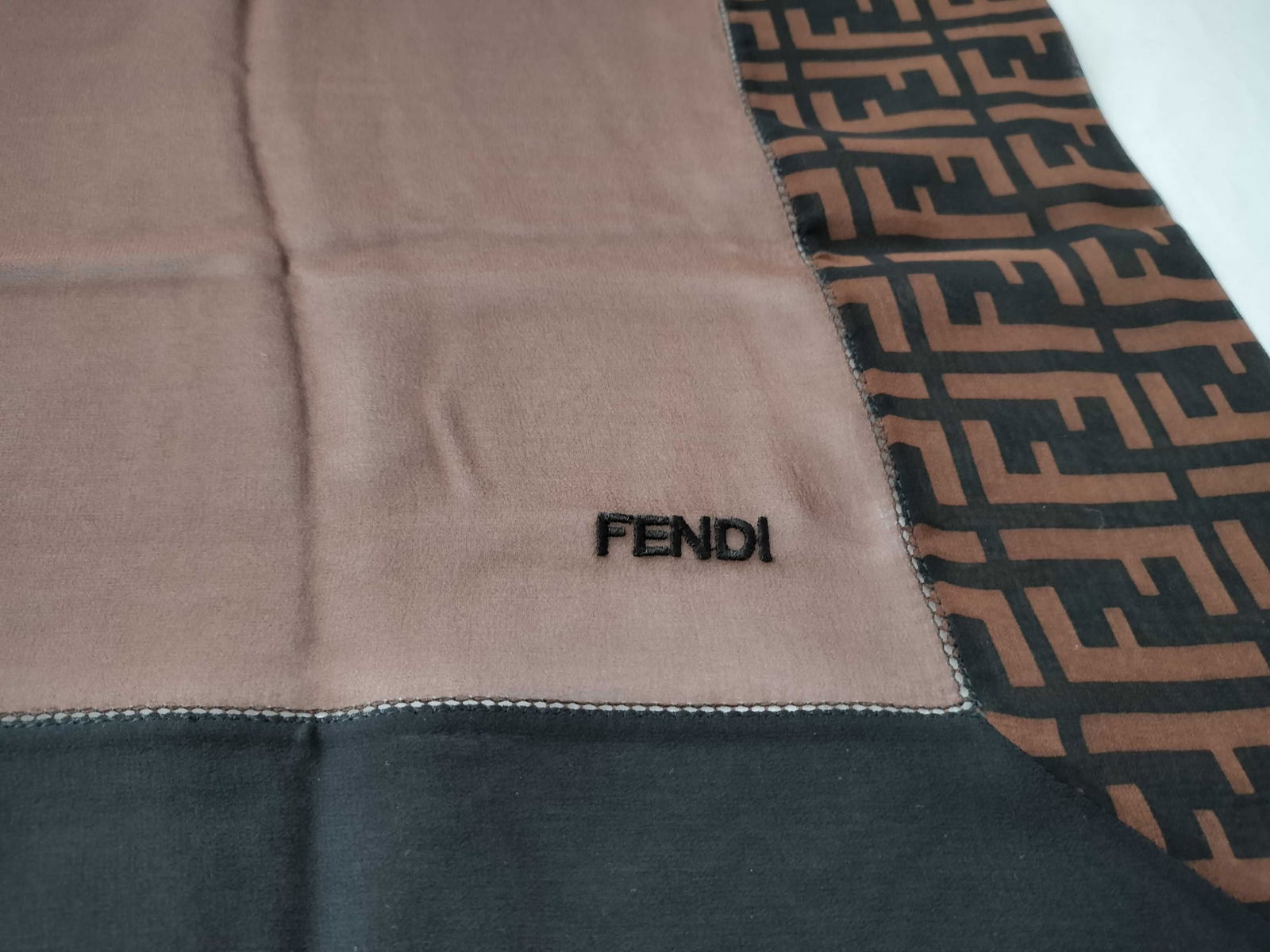 Fendi Zucca Pattern Square Scarf - 2