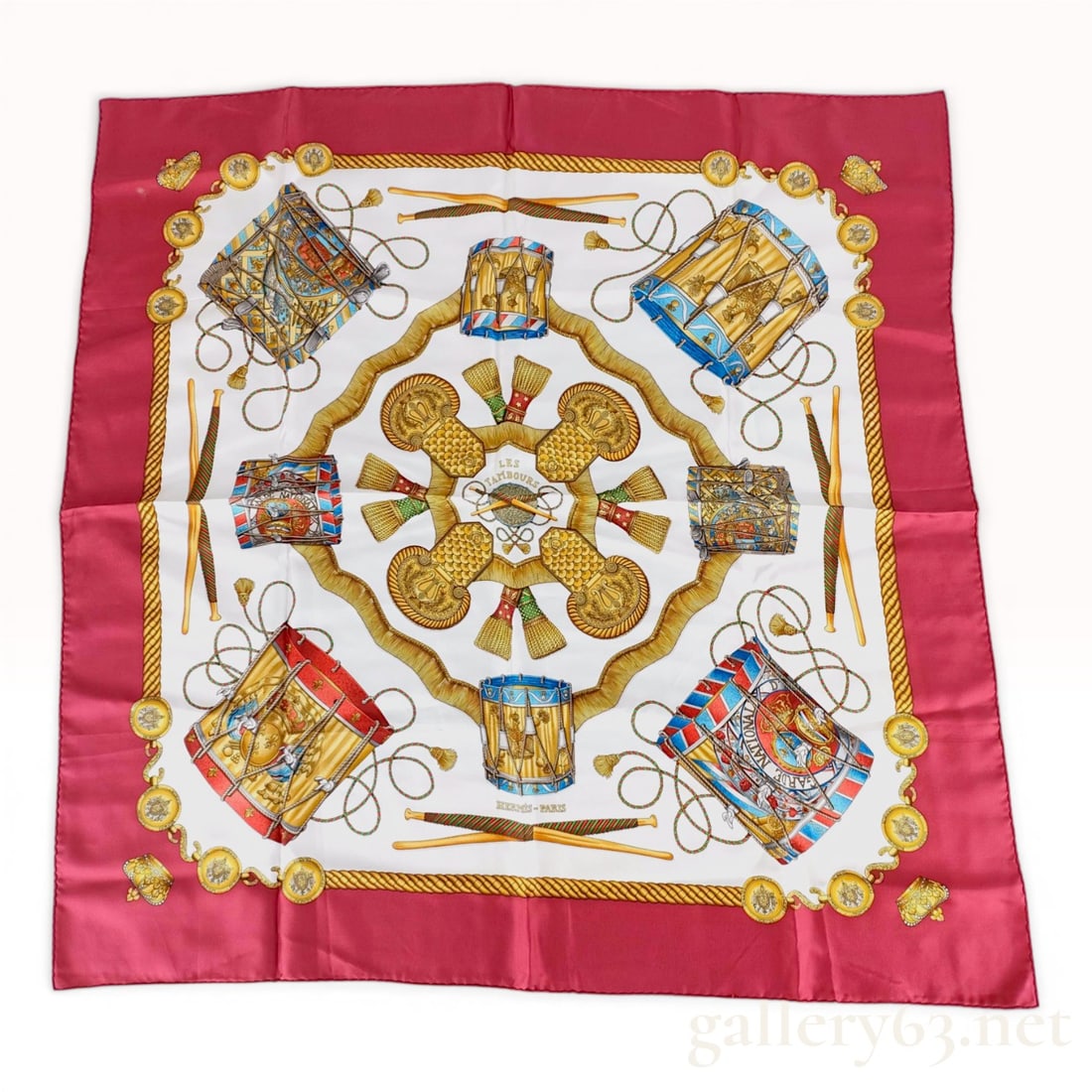 Herm?¨s Les Tambours Silk Scarf by Joachim Metz (1 of 10)