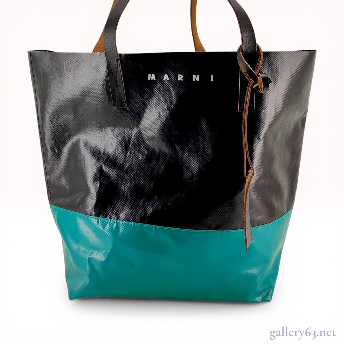 Marni Tribeca Two-Tone Coated Shopping Tote (1 of 9)