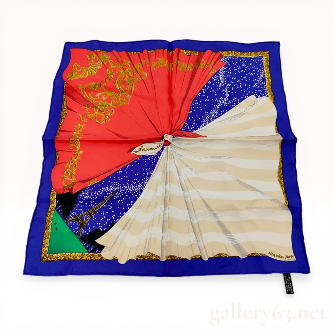 Herm?¨s Souvenirs de Paris Silk Gavroche Scarf by Hilton McConnico (1 of 10)