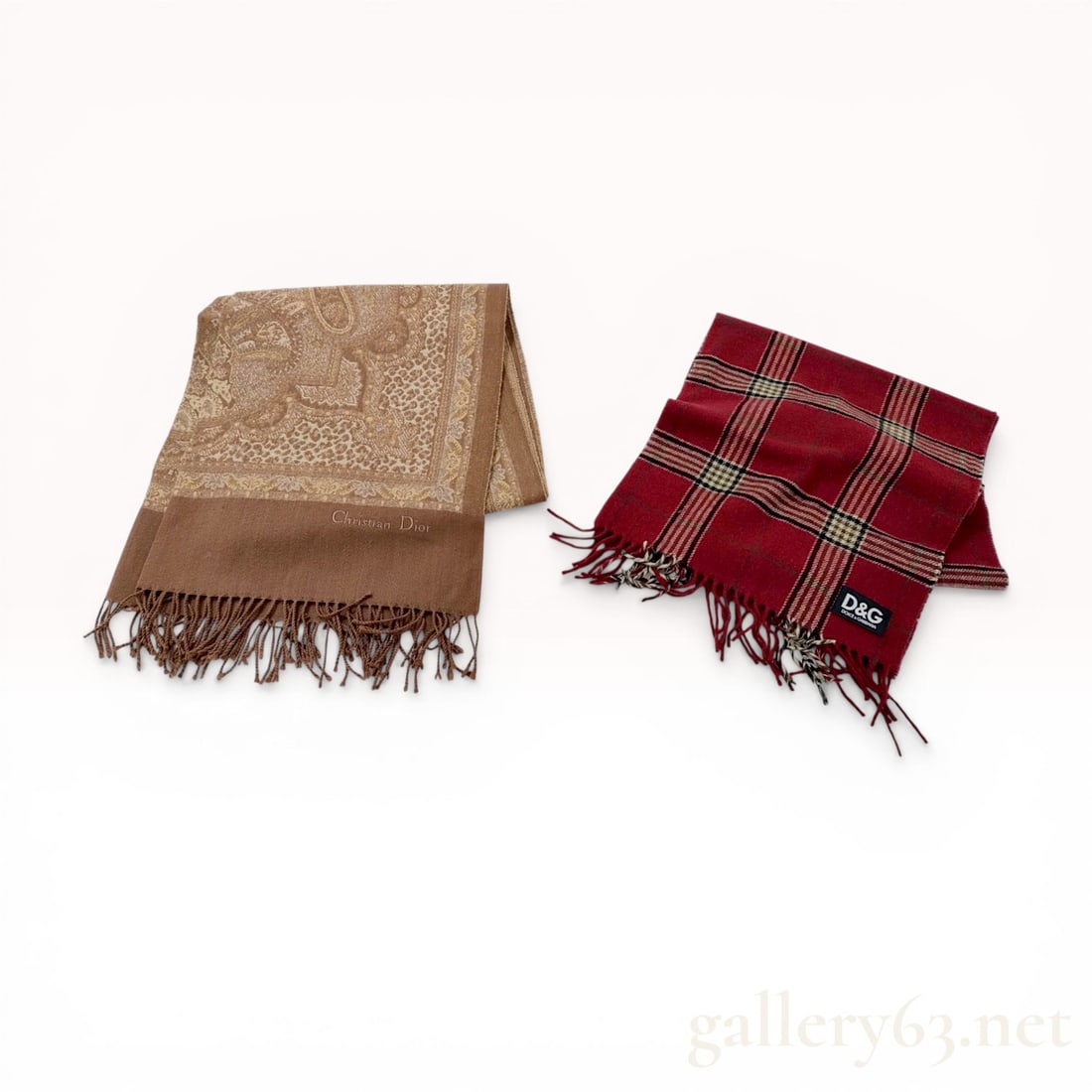 Two Designer Scarves, Christian Dior and D&G Dolce & Gabbana (1 of 7)