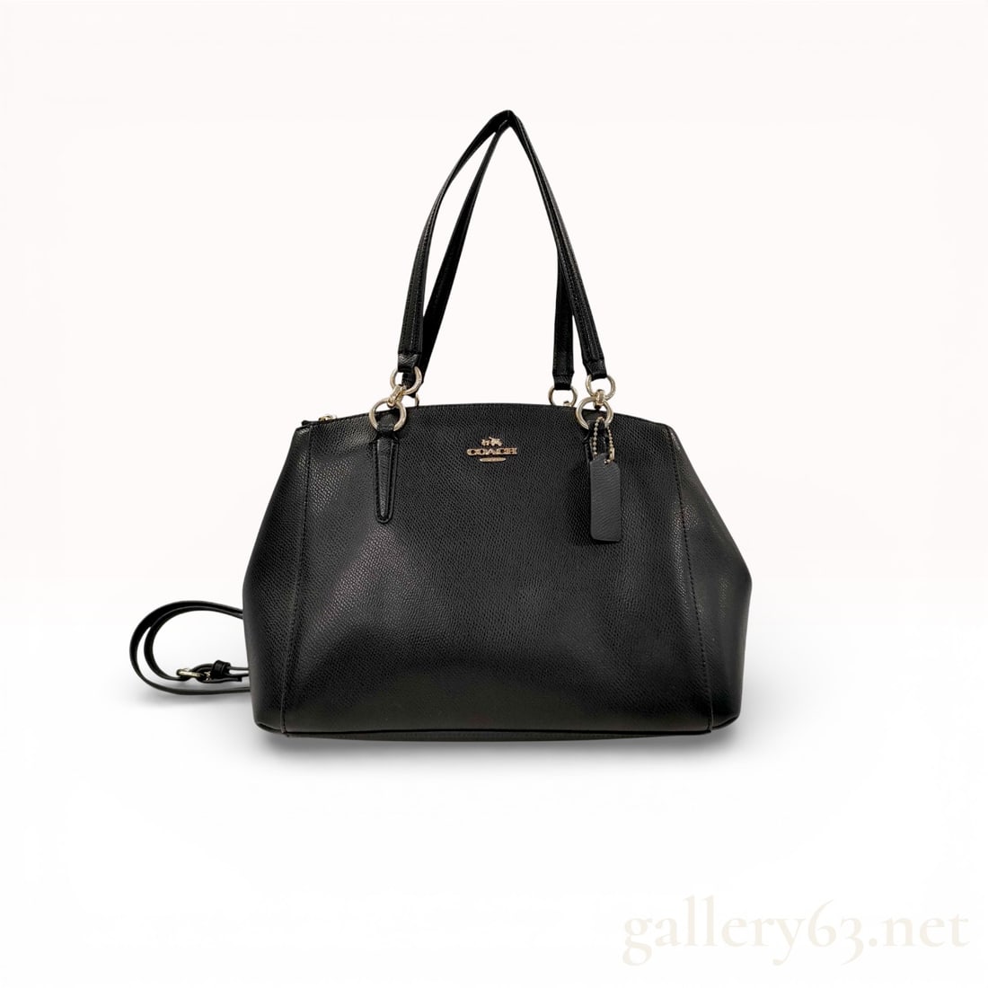 Coach Black Pebbled Leather Christie Carryall Satchel (1 of 10)