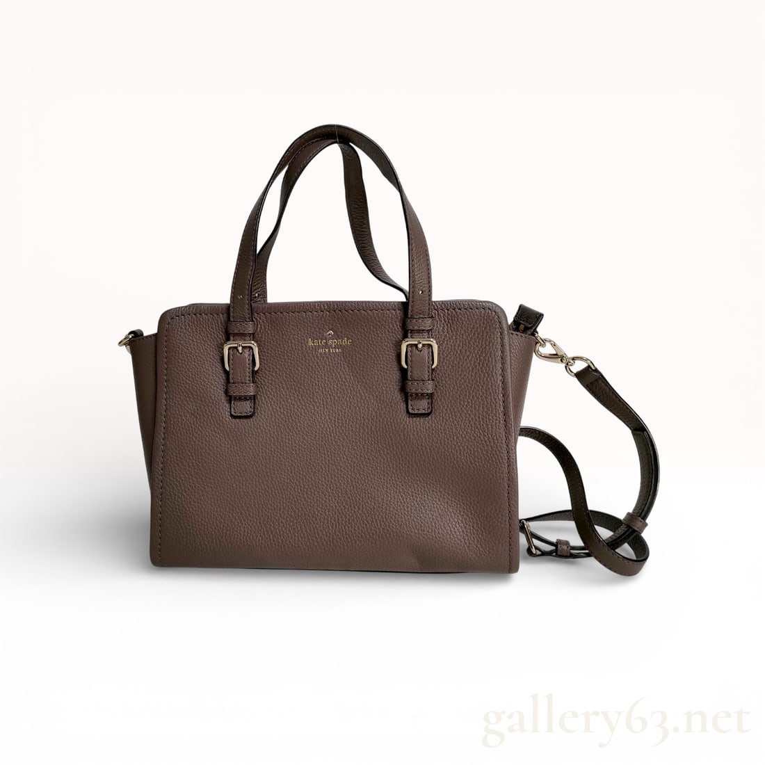 Kate Spade New York Mulberry Street Lise Satchel in Taupe Pebbled Leather (1 of 10)