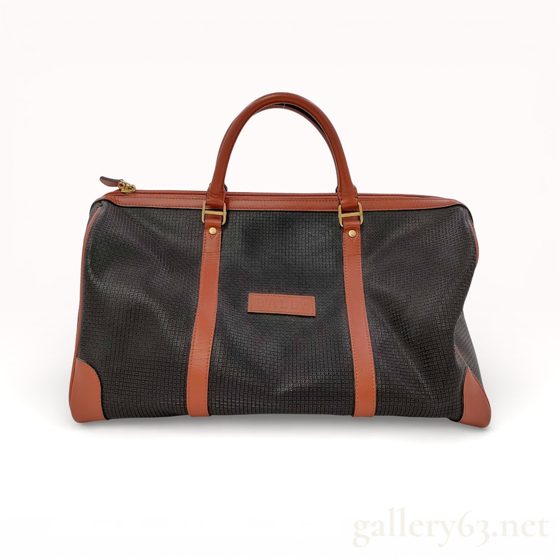 Bally Embossed Logo Coated Canvas and Leather Weekender Bag (1 of 10)