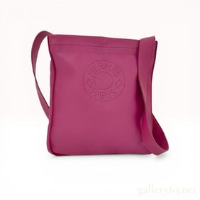 Hermes Clou de Selle Fuchsia Lambskin Crossbody Bag