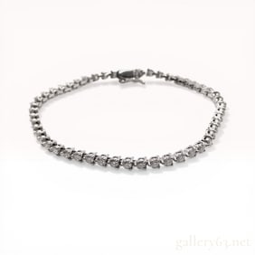 Platinum and 3.00ctw Natural Diamond Tennis Bracelet
