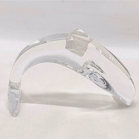 Baccarat Crystal Diving Dolphin Figurine