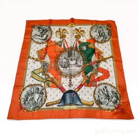 Hermes Napoleon Silk Jacquard Scarf by Philippe Ledoux