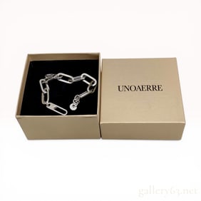 UnoAerre Sterling Silver Paperclip Link Bracelet