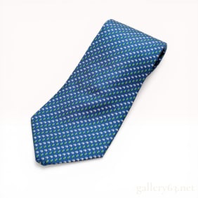 Salvatore Ferragamo Geometric Print Silk Necktie