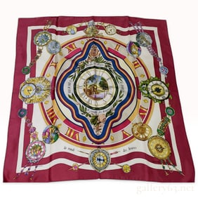 Hermes La Ronde des Heures Silk Scarf