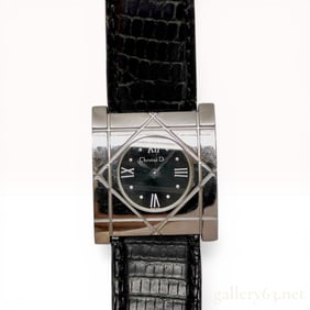 Christian Dior Cool Carre Cannage Stainless Steel Wristwatch D82-100