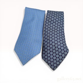 Two Hermes Paris Silk Neckties