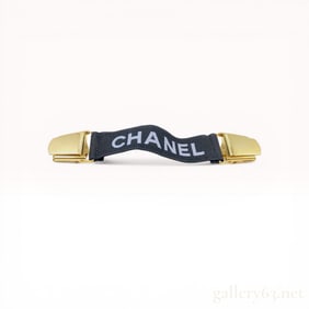 Chanel Vintage Logo Elasticized Cinch Clip