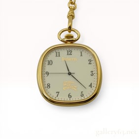 Burberrys Cushion-Shaped Quartz Pocket Watch, Reference 4631-E66092 K