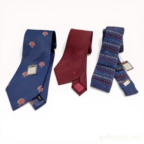 Three Christian Dior Monsieur Designer Neckties