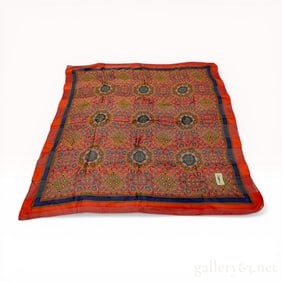 Yves Saint Laurent Large Medallion Print Silk Scarf