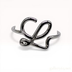 Loewe Stylized Script Letter L Ring